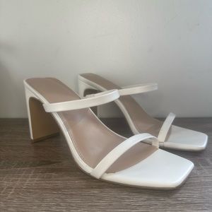 The Drop Women’s Avery Square Toe Two Strap High Heel Sandal